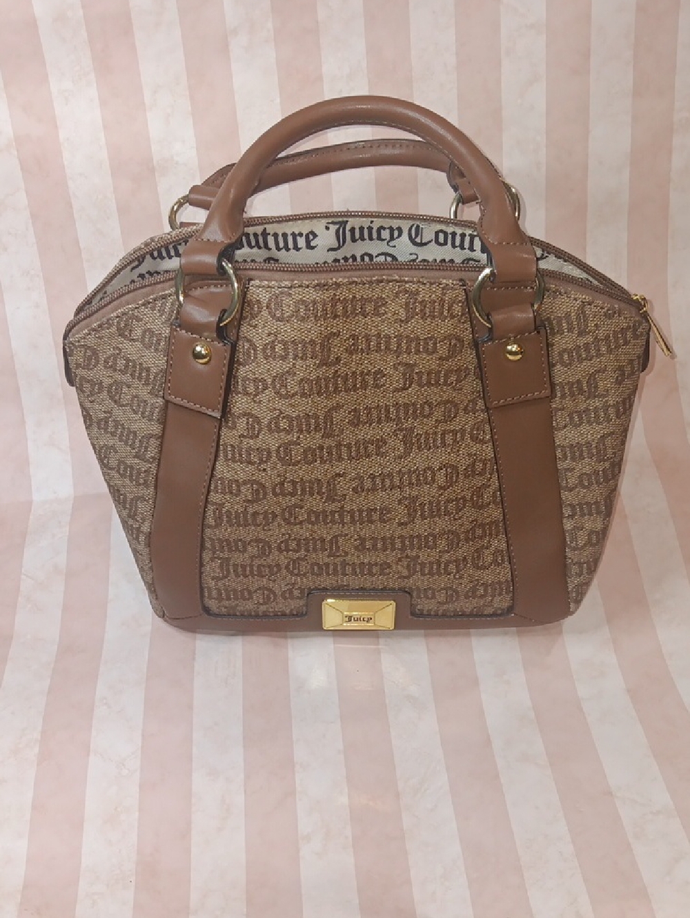Juicy Couture Brown Logo Dome Satchel